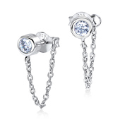 Silver Stud Earrings STS-3496